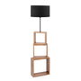 Opviq AYD - 2901 Lámpara de Pie de Madera Negra